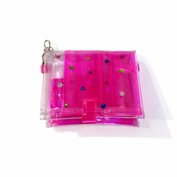 Electric Bubblegum Pink Liquid Glitter Wallet - Picture 4 of 4